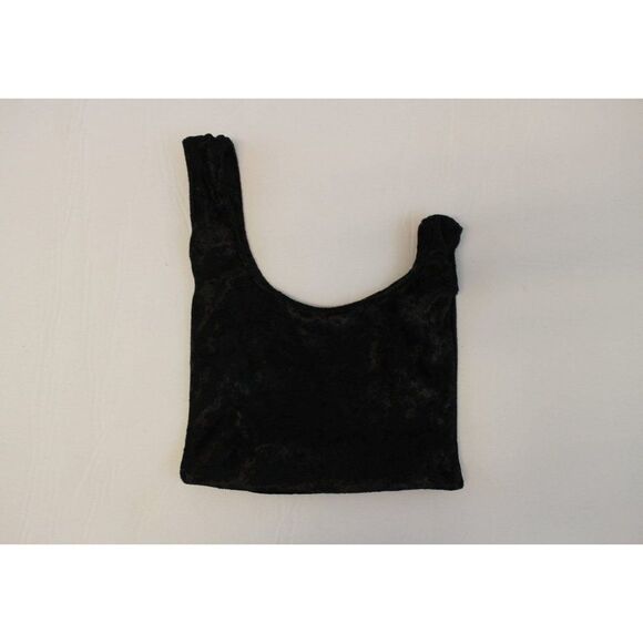 Black Crushed Velvet Japanese Knot Bag - Picture 2 of 4